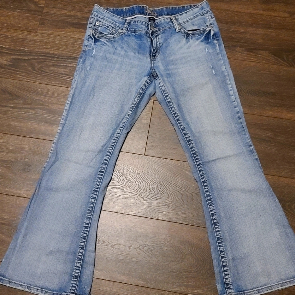 Vanity light wash boot cut jeans